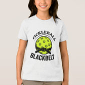 Pickleball Blackbelt - Funny Pickleball Master Tri-Blend Shirt (Vorderseite)