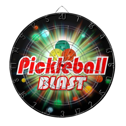 Pickleball Blast 1-2 Bildoptionen Dartscheibe (vorne)