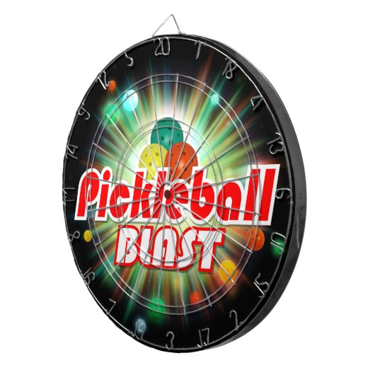 Pickleball Blast 1-2 Bildoptionen Dartscheibe (Vorderseite rechts)