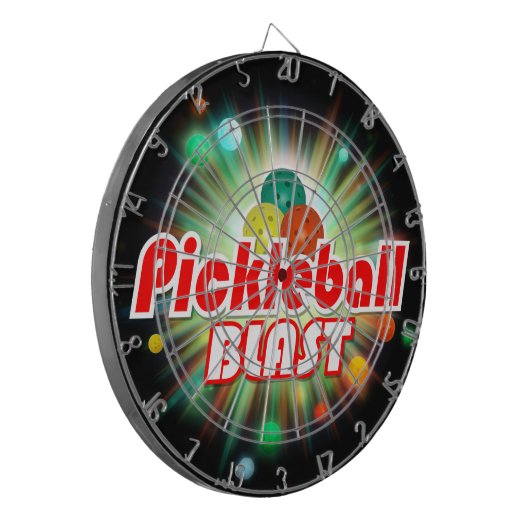 Pickleball Blast 1-2 Bildoptionen Dartscheibe (Vorderseite Links)