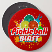 Pickleball Blast 1 Bildoptionen Button (Vorne & Hinten)