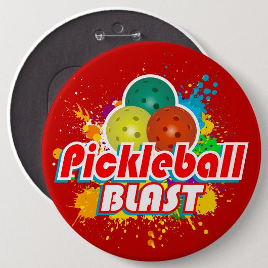 Pickleball Blast 1 Bildoptionen Button (Vorne & Hinten)