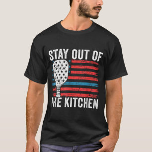Pickleball bleib aus der Küche lustige Regel Zitat T-Shirt