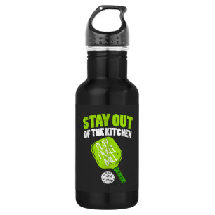 Pickleball - Bleibe aus der Küche Edelstahlflasche