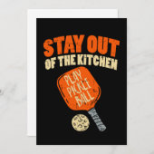Pickleball - Bleibe aus der Küche Einladung (Vorne/Hinten)