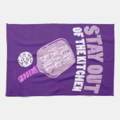 Pickleball - Bleibe aus der Küche Geschirrtuch (Horizontal)