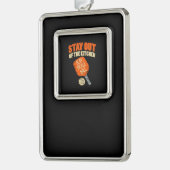 Pickleball - Bleibe aus der Küche Rahmen-Ornament Silber (Links)