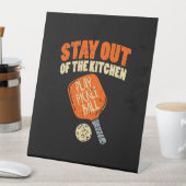 Pickleball - Bleibe aus der Küche Sockelschild (In Situ)