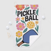Pickleball Blume Paddle-Geschenk Golfhandtuch (Insitu)