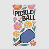 Pickleball Blume Paddle-Geschenk Golfhandtuch (Vorderseite)