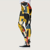 Pickleball Bold Van Doesburg Komposition Leggings (Links)