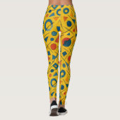 Pickleball Bold Wassily Kandinsky Style Pattern Leggings (Rückseite)