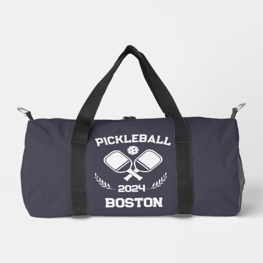 Pickleball Boston 2024 - Lila Kohle Duffle Bag (Vorderseite)