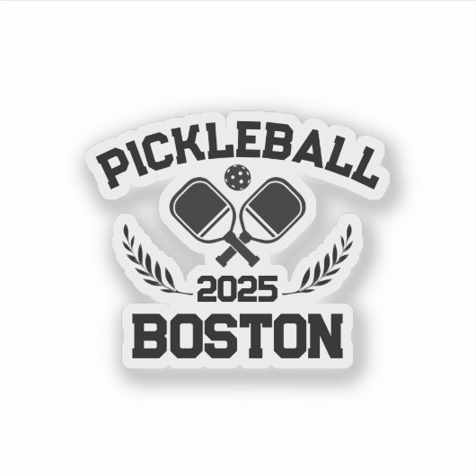 Pickleball Boston 2025 Custom Aufkleber (Vorderseite)