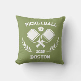 Pickleball Boston 2025 Custom Sage Green Kissen