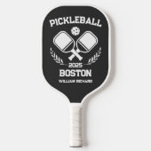 Pickleball Boston 2025 Schwarz-Weiß-Brand Pickleball Schläger (Vorderseite)