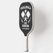 Pickleball Boston 2025 Schwarz-Weiß-Brand Pickleball Schläger (Links)