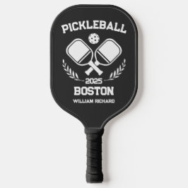 Pickleball Boston 2025 Schwarz-Weiß-Brand Schläger