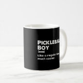 Pickleball Boy Funny Dictionary Definition Kaffeetasse (VorderseiteRechts)