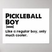 Pickleball Boy Funny Dictionary Definition Pickle Poster (Vorne)