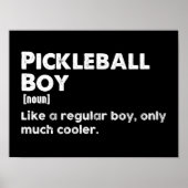 Pickleball Boy Funny Dictionary Definition Poster (Vorne)