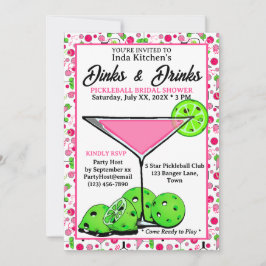 Pickleball-Brautjungfernparty-Dinks-&-Drinks-Foto Einladung