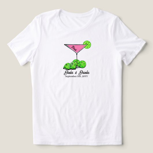 Pickleball-Brautjunggesellinnenabschied Dinks & Dr Tri-Blend Shirt (Design Vorderseite)