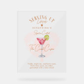 Pickleball Brautparty Cocktail Drink Acrylschild (Vorderseite)