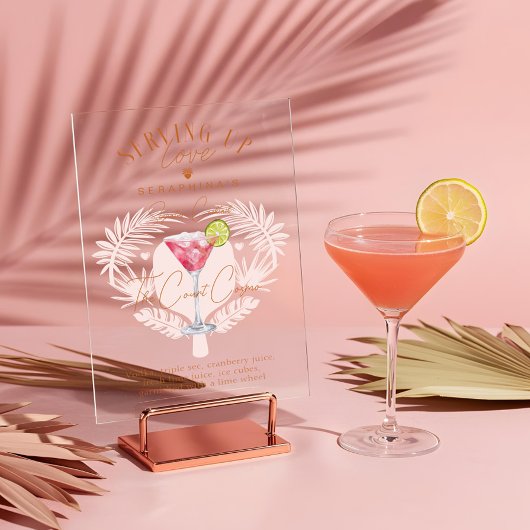 Pickleball Brautparty Cocktail Drink Acrylschild