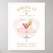 Pickleball Brautparty Cocktail Drink Poster (Vorne)