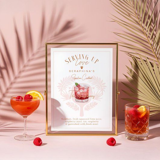 Pickleball Brautparty Cocktail Drink Poster