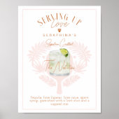 Pickleball Brautparty Cocktail Drink Poster (Vorne)