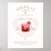 Pickleball Brautparty Cocktail Drink Poster (Vorne)