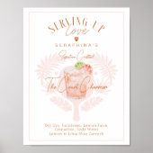 Pickleball Brautparty Cocktail Drink Poster (Vorne)