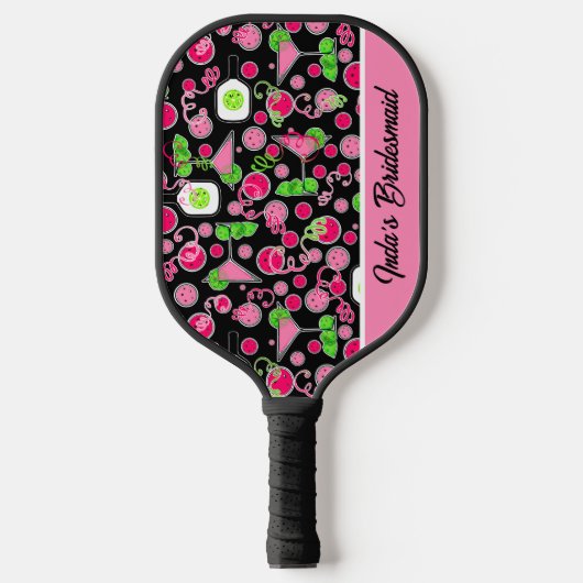 Pickleball Brautparty Cosmo Cocktail Schläger (Vorderseite)