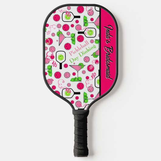 Pickleball-Brautparty-Dinking-Cocktail Pickleball Schläger (Vorderseite)