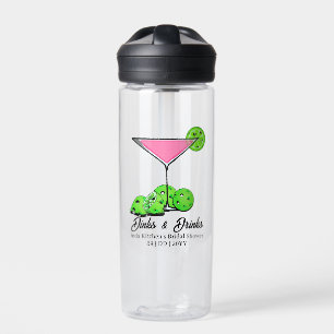Pickleball Brautparty Rosa Cocktail Personalisiere Trinkflasche