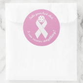 Pickleball Breast Cancer Survivor Runder Aufkleber (Tasche)