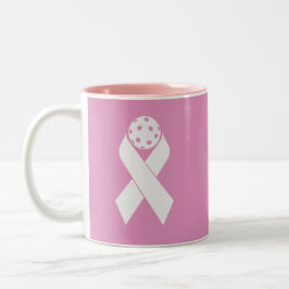 Pickleball Breast Cancer Survivor Zweifarbige Tasse