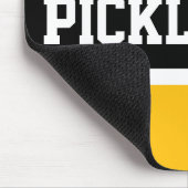 PICKLEBALL Bright Azure Blue Yellow Black Streifen Mousepad (Ecke)