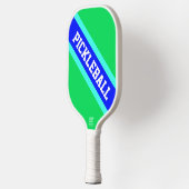 PICKLEBALL Bright Green Royal Blue Racing Streifen Pickleball Schläger (Links)