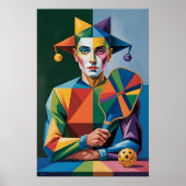 Pickleball Bright Team Jester Paddle Wall Poster (Vorne)