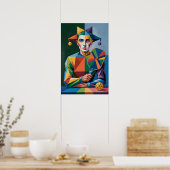 Pickleball Bright Team Jester Paddle Wandposter Poster (Küche)