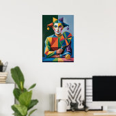 Pickleball Bright Team Jester Paddle Wandposter Poster (Heimbüro)