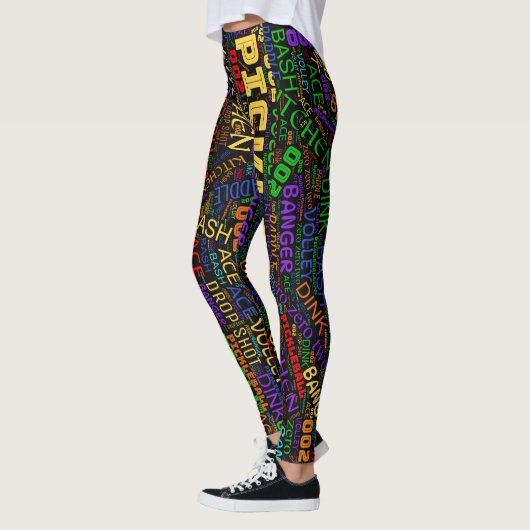 Pickleball-Buchstaben Leggings (Links)