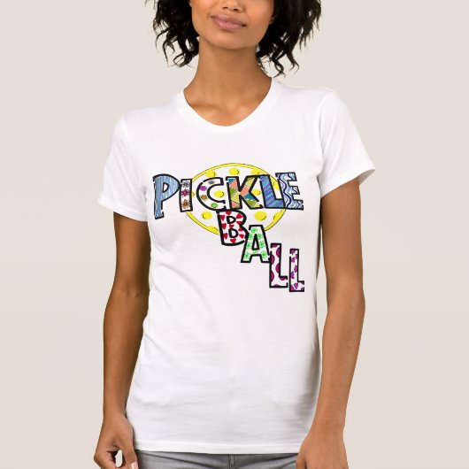 Pickleball-Buchstaben T-Shirt (Vorderseite)