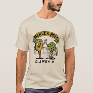 Pickleball Buddy Squad – Süßes Retro-Cartoon-Desig T-Shirt