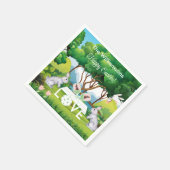 Pickleball Bunnies Fun Happy Oaster Serviette (Ecke)