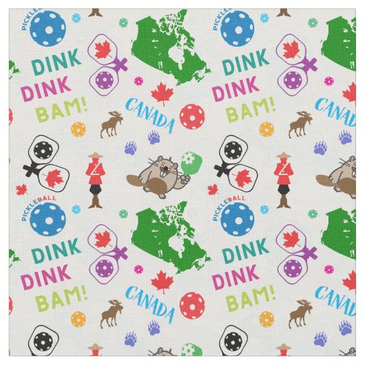 Pickleball Canada icons2, Custom Fliesen Größe! Stoff (Nahaufnahme)