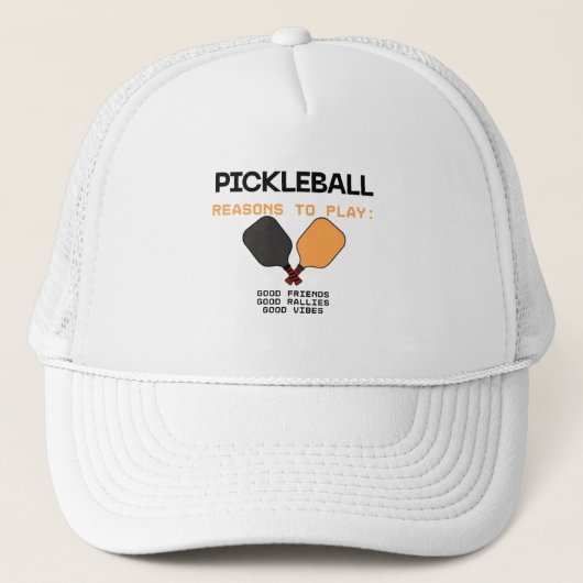 Pickleball Cap – Reasons to Play Truckerkappe (Vorderseite)